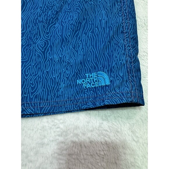 Bright Blue Print NORTH FACE SWIM TRUNKS BOARD SHORTS YOUTH BOYS XL 18/ - Picture 4 of 12